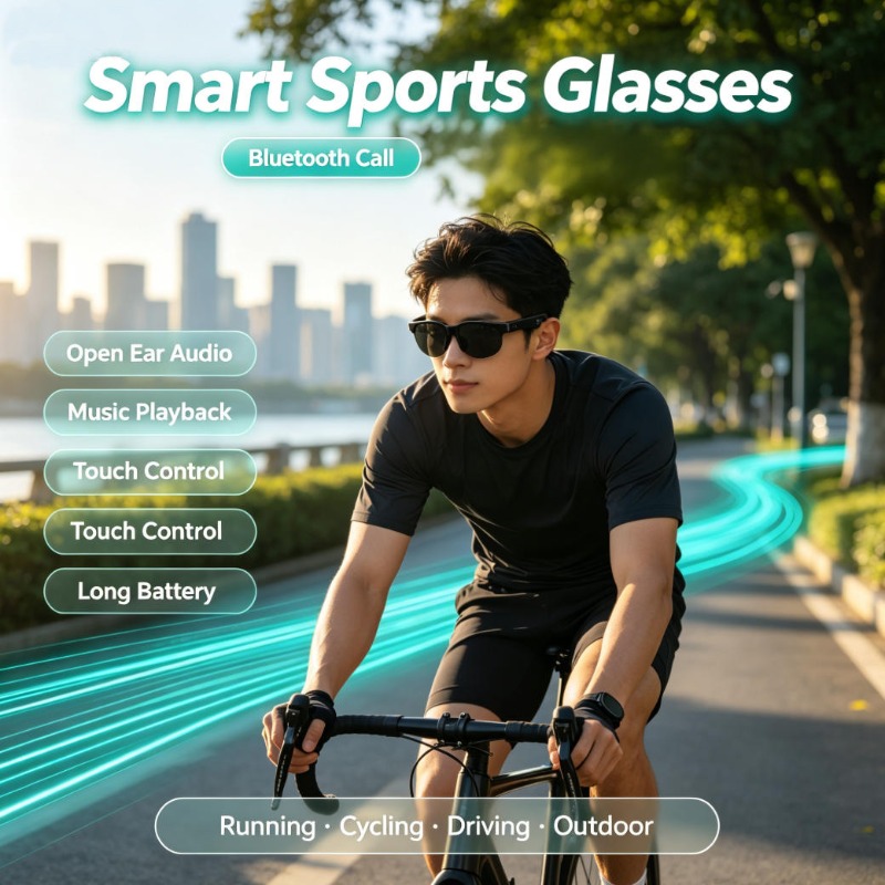 Outdoor Sport Activity - Akıllı Spor Gözlükleri Açık Kulaklık Bluetooth